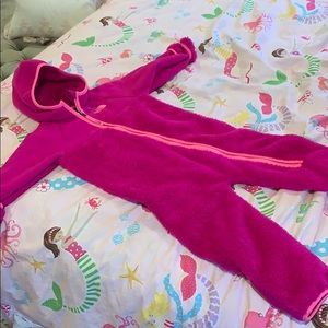 North face winter fleece onesie